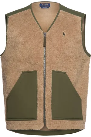 Ralph Lauren Wind-Blocking Hybrid Vest Tops Sweatshirts & Hoodies Fleeces & Midlayers Brown
