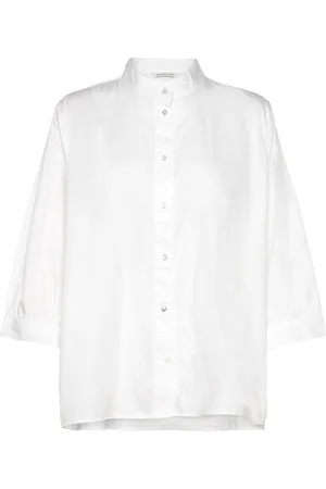 TOM TAILOR Feminine Solid Blouse Tops Blouses Long-sleeved White