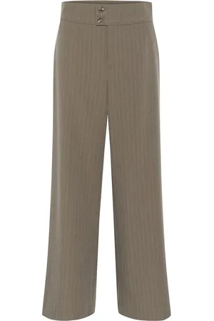 Culture Cuannamary Pants Bottoms Trousers Wide Leg Beige