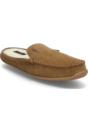 Ralph Lauren Suede-Brenan Scuff-Ds-Slp Slippers Hjemmesko Brown