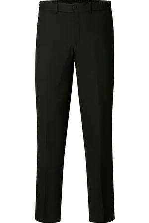 SELECTED Slhreg-Neil Elastic Wb Trs Bottoms Trousers Formal Khaki Green