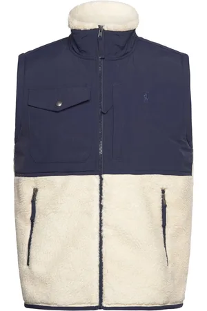 Ralph Lauren Wind-Blocking Hybrid Vest Tops Sweatshirts & Hoodies Fleeces & Midlayers Cream