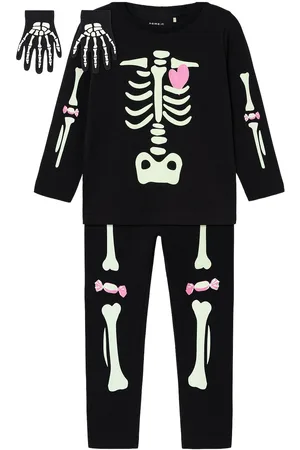 NAME IT Nmnoween Ls Top Set Sets Sets With Long-sleeved T-shirt Black