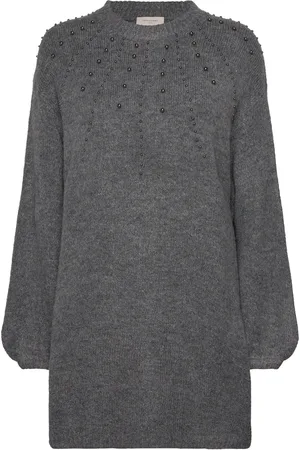 Freequent Fqpearl-Dress Kort Kjole Grey