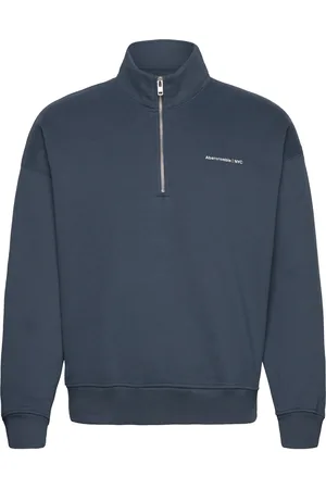 Abercrombie & Fitch Anf Mens Sweatshirts Tops Sweatshirts & Hoodies Sweatshirts Navy