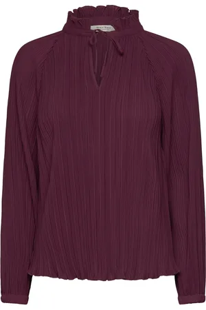 Part Two Myrapw Bl Tops Blouses Long-sleeved Burgundy