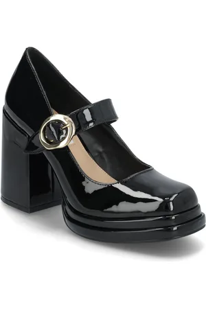 Steve Madden Nabella Heeled Sandal Shoes Mary Jane Shoe Black