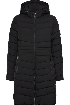 Ralph Lauren Chevron-Quilted Hooded Jacket Foret Jakke Black