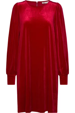 Pulz jeans Pzbarbara Short Dress Kort Kjole Red
