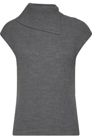 Benetton Turtle Neck Sweater Tops Knitwear Jumpers Grey