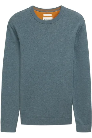 TOM TAILOR Basic Crewneck Knit Tops Knitwear Round Necks Blue