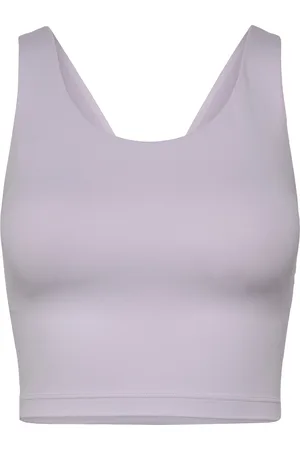adidas All Me Medium Support Long Line Bra Tank Sport Sport Clothing Sports Tops & T-shirts Sport Crop Tops Sport Sleeveless Crop Tops Purple