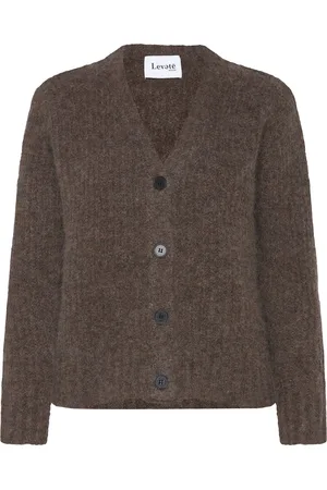 Levete Room Lr-Inora Tops Knitwear Cardigans Brown