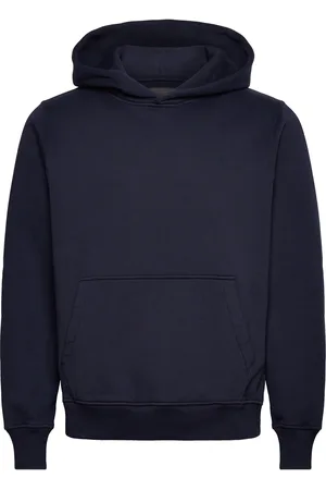 Abercrombie & Fitch Anf Mens Sweatshirts Tops Sweatshirts & Hoodies Hoodies Navy