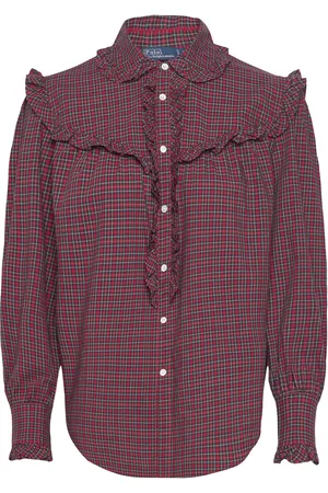 Ralph Lauren 50/1 Yd Ctn Pw-Lsl-Bfs Tops Blouses Long-sleeved Red