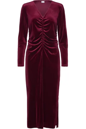 Numph Nuvella Long Dress Knælang Kjole Burgundy