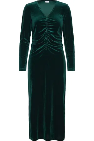 Numph Nuvella Long Dress Knælang Kjole Green