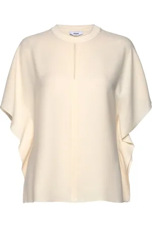 Reiss Tania Tops T-shirts & Tops Short-sleeved Cream