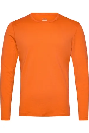 Icebreaker M 200 Oasis Ls Crewe Sport Base Layer Tops Orange