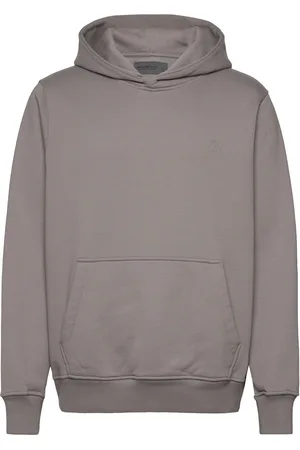 Abercrombie & Fitch Anf Mens Sweatshirts Tops Sweatshirts & Hoodies Hoodies Grey