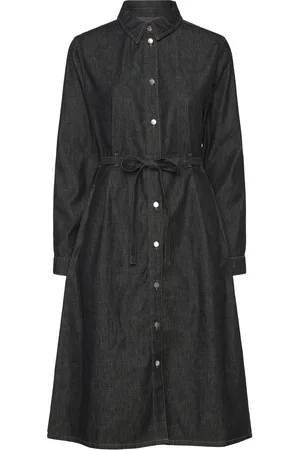 Mads Norgaard Soft Denim Svanil Dress Knælang Kjole Black