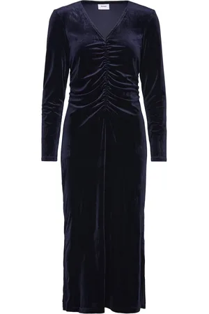 Numph Nuvella Long Dress Knælang Kjole Navy