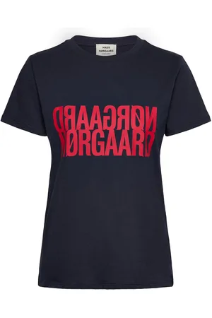 Mads Norgaard Single Organic Trenda P Tee Tops T-shirts & Tops Short-sleeved Navy