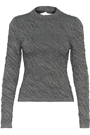 Gestuz Pillagz Ls Blouse Tops Knitwear Jumpers Grey