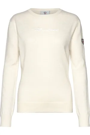Rossignol W Signature Knit Sport Women Sport Clothing Sport Sweatshirts & Hoodies Sport Knitwear White