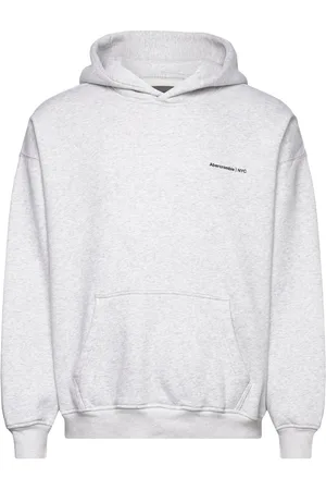 Abercrombie & Fitch Anf Mens Sweatshirts Tops Sweatshirts & Hoodies Hoodies Grey