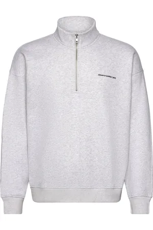 Abercrombie & Fitch Anf Mens Sweatshirts Tops Sweatshirts & Hoodies Sweatshirts Grey