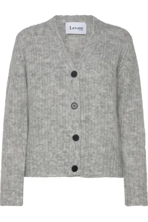 Levete Room Lr-Inora Tops Knitwear Cardigans Grey