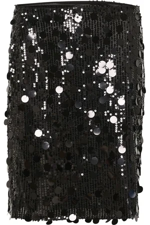 Cream Crsparkle Skirt Skirts Short Skirts Black