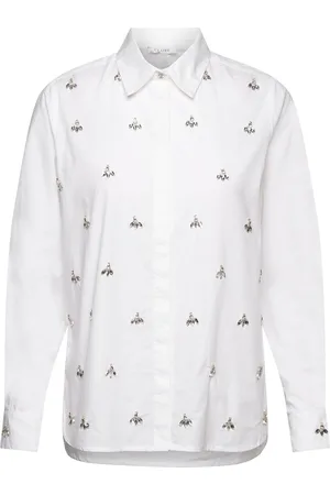 Claire Woman Cwrana - Shirt Tops Shirts Long-sleeved White