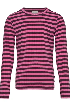 Mads Norgaard 5X5 Classic Stripe Talika Top Tops T-shirts Long-sleeved T-Skjorte Pink