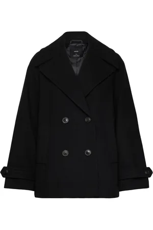 MANGO Double-Breasted Wool Coat Uldjakke Jakke Navy