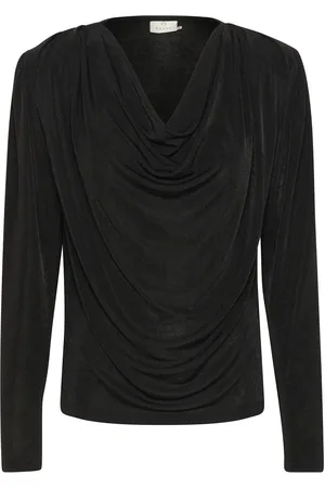 Kaffe Kagina Jersey Blouse Tops Blouses Long-sleeved Black