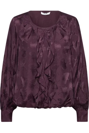 Claire Woman Cwrenate - Shirt Tops T-shirts & Tops Long-sleeved Purple