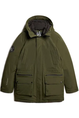 Superdry City Padded Parka Jacket Parka Jakke Khaki Green