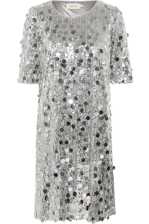 Cream Crshine Short Dress Kort Kjole Silver