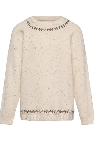 Lil Atelier Nmngalto Rio Ls Knit Lil Tops Knitwear Pullovers Beige