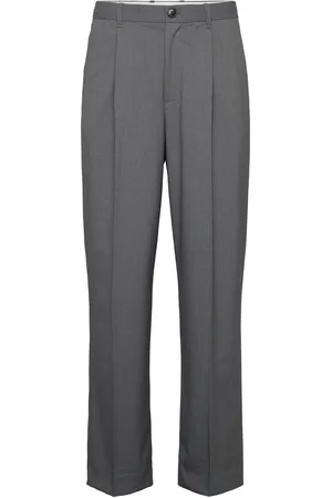 Weekday Loose Suit Trousers Bottoms Trousers Casual Grey