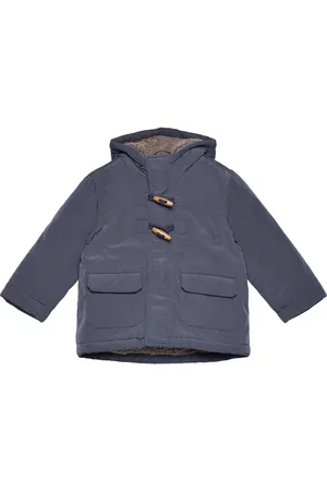 MANGO Padded Anorak With Shearling Lining Foret Jakke Navy