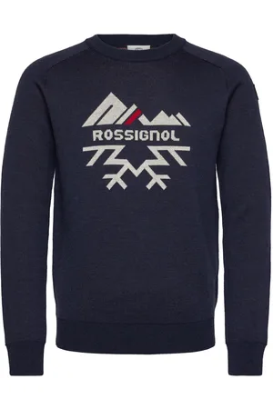 Rossignol Jacquard Crew Neck Sport Men Sport Clothing Sport Sweatshirts & Hoodies Sport Sweatshirts Navy