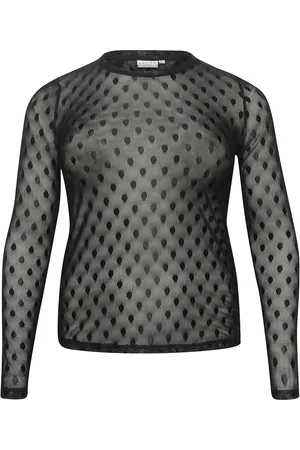 Kaffe Kcninna Ls T-Shirt Tops T-shirts & Tops Long-sleeved Black