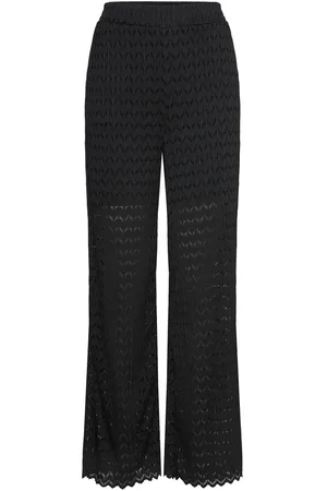 FRANSA Frchantal Pa 1 Bottoms Trousers Wide Leg Black