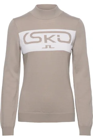J Lindeberg Kelby Knitted Sweater Sport Women Sport Clothing Sport Sweatshirts & Hoodies Sport Knitwear Beige