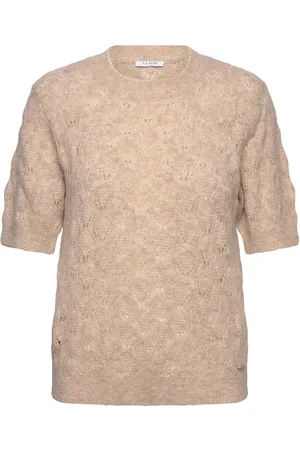 Claire Woman Cwpakuna - Pullover Tops Knitwear Jumpers Beige