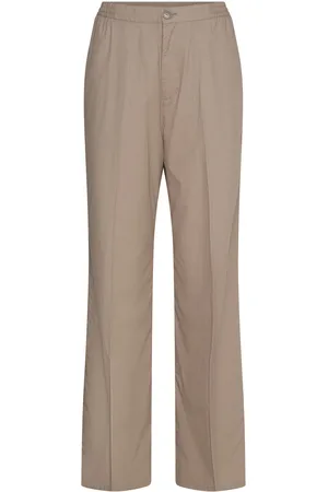 Weekday Relaxed Casual Trousers Bottoms Trousers Casual Beige