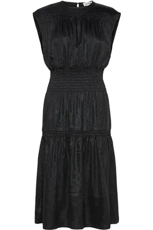 Soaked in Luxury Slelvie Layna Dress Knælang Kjole Black